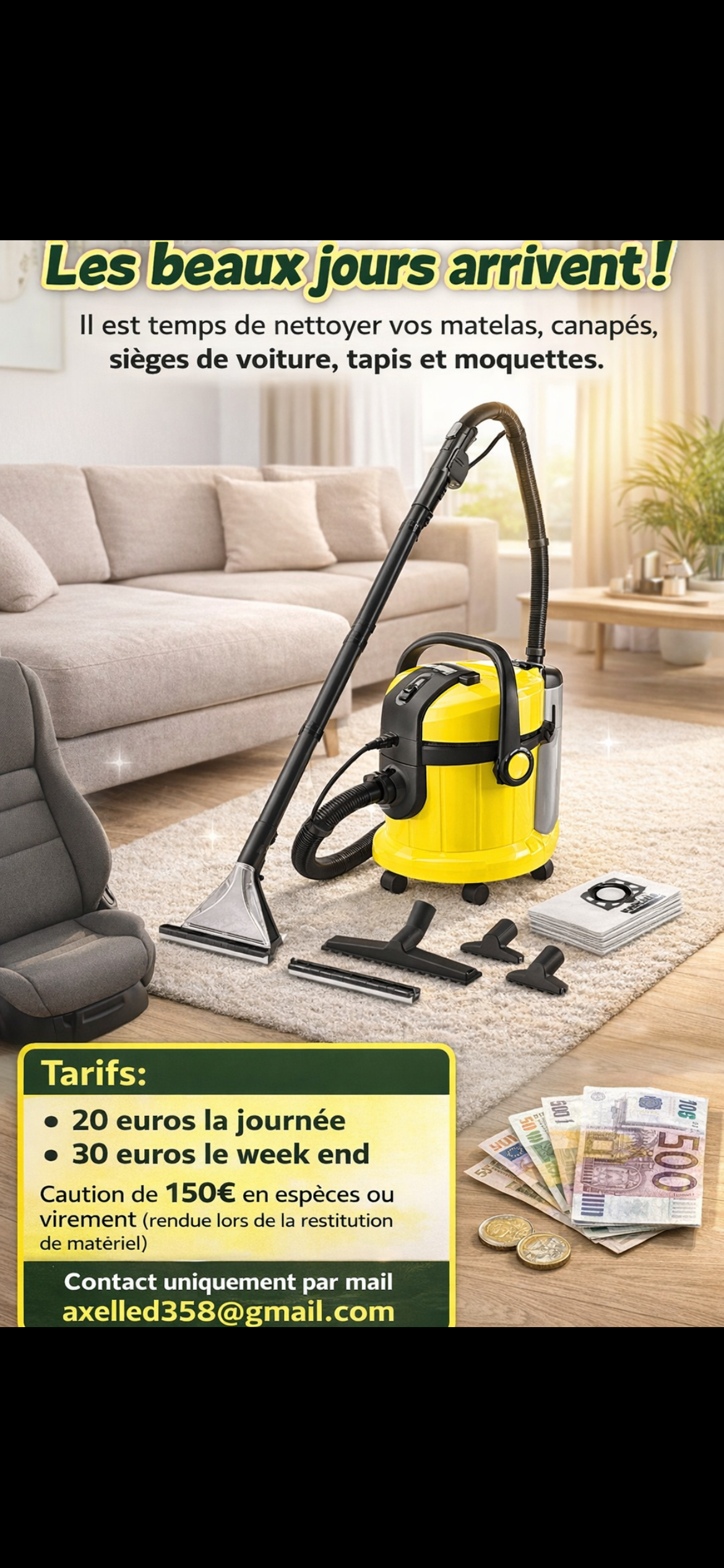 Location injecteur extracteur 02 entre particuliers