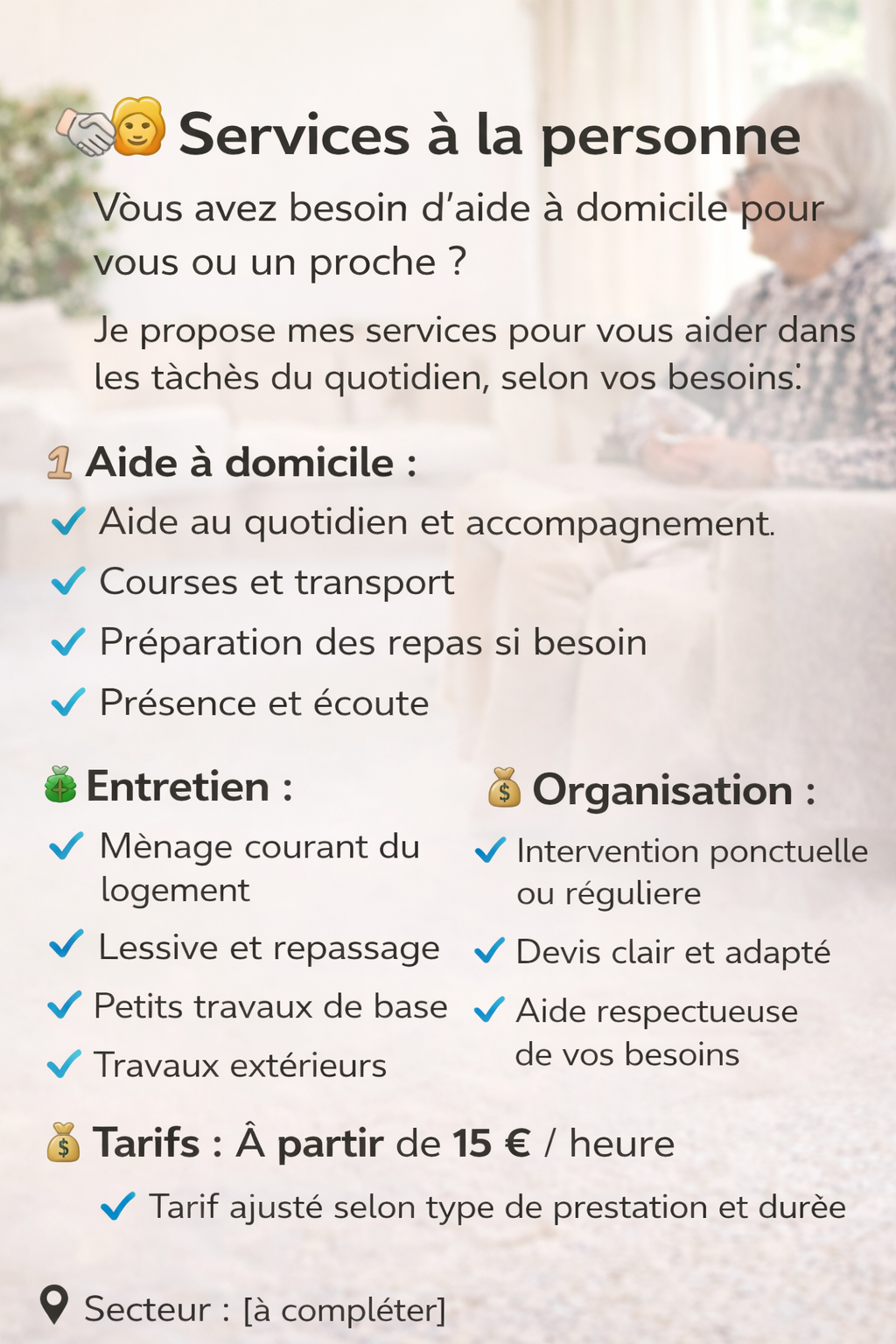 Service service a personne 82 entre particuliers