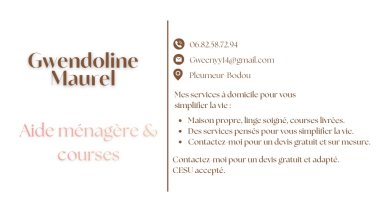 Service : aide menagere