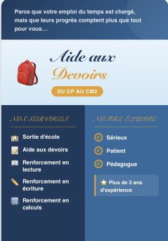 Service : soutien scolaire Service : soutien scolaire