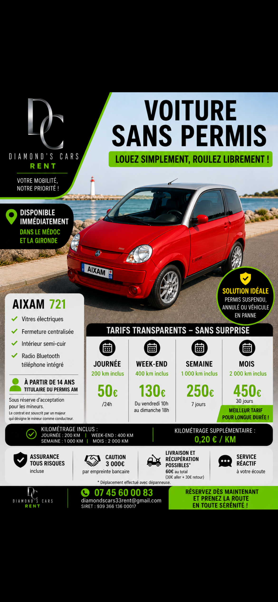 Location voiture sans permis 33 entre particuliers