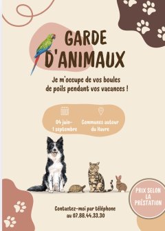 Service : garde animaux Service : garde animaux