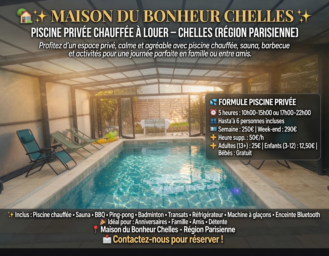 Location piscine 77 entre particuliers