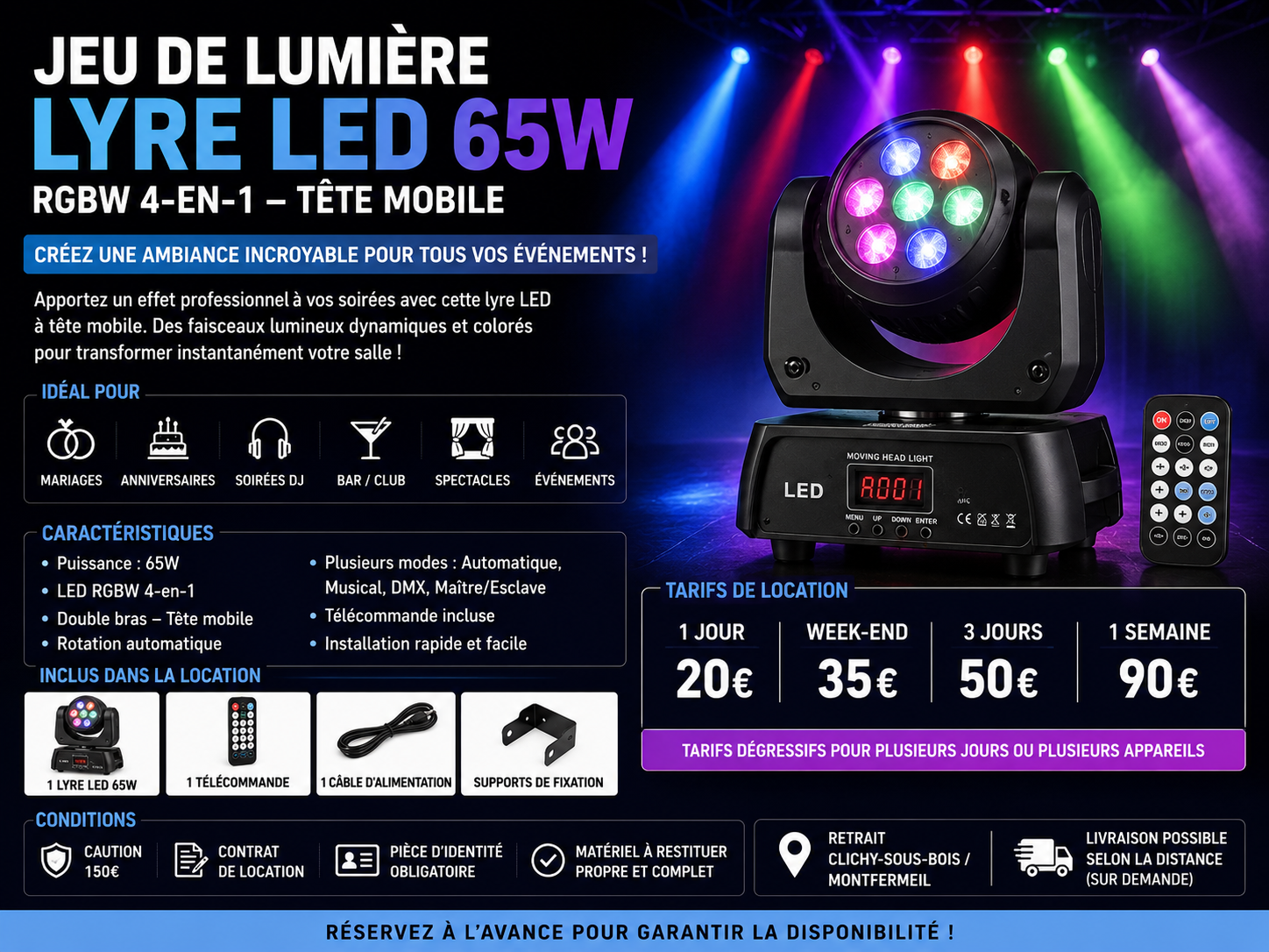 Location jeux de lumieres 93 entre particuliers