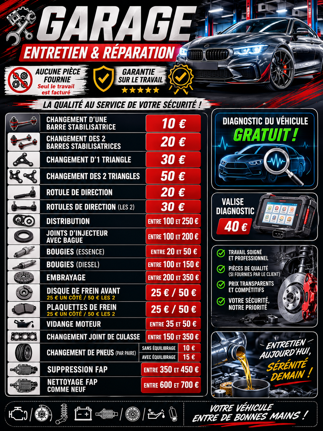 Service mecanique auto 44 entre particuliers