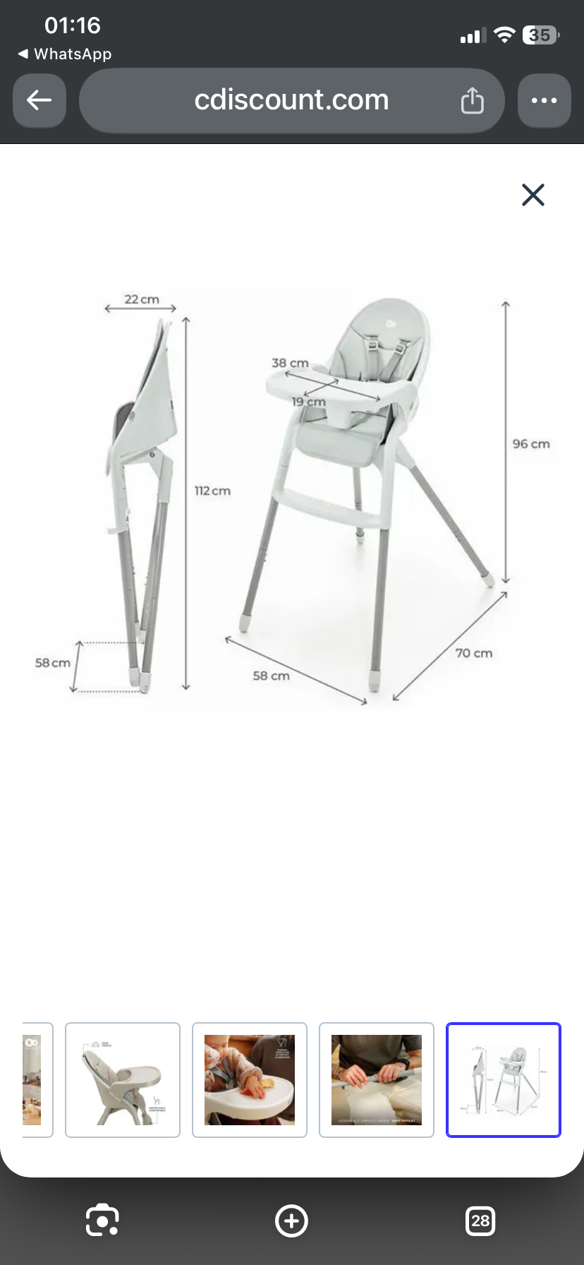 Location chaise haute 76 entre particuliers