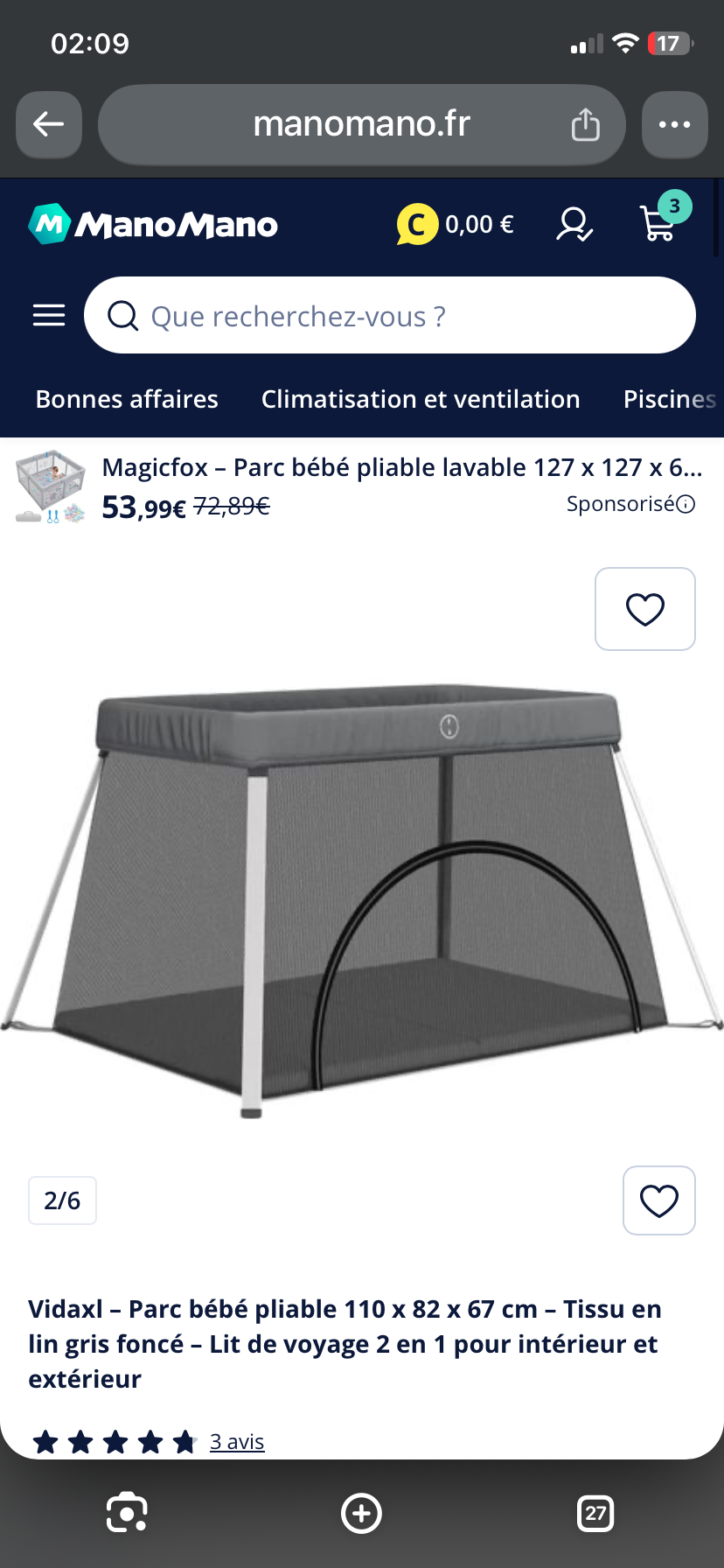 Location lit parapluie 76 entre particuliers