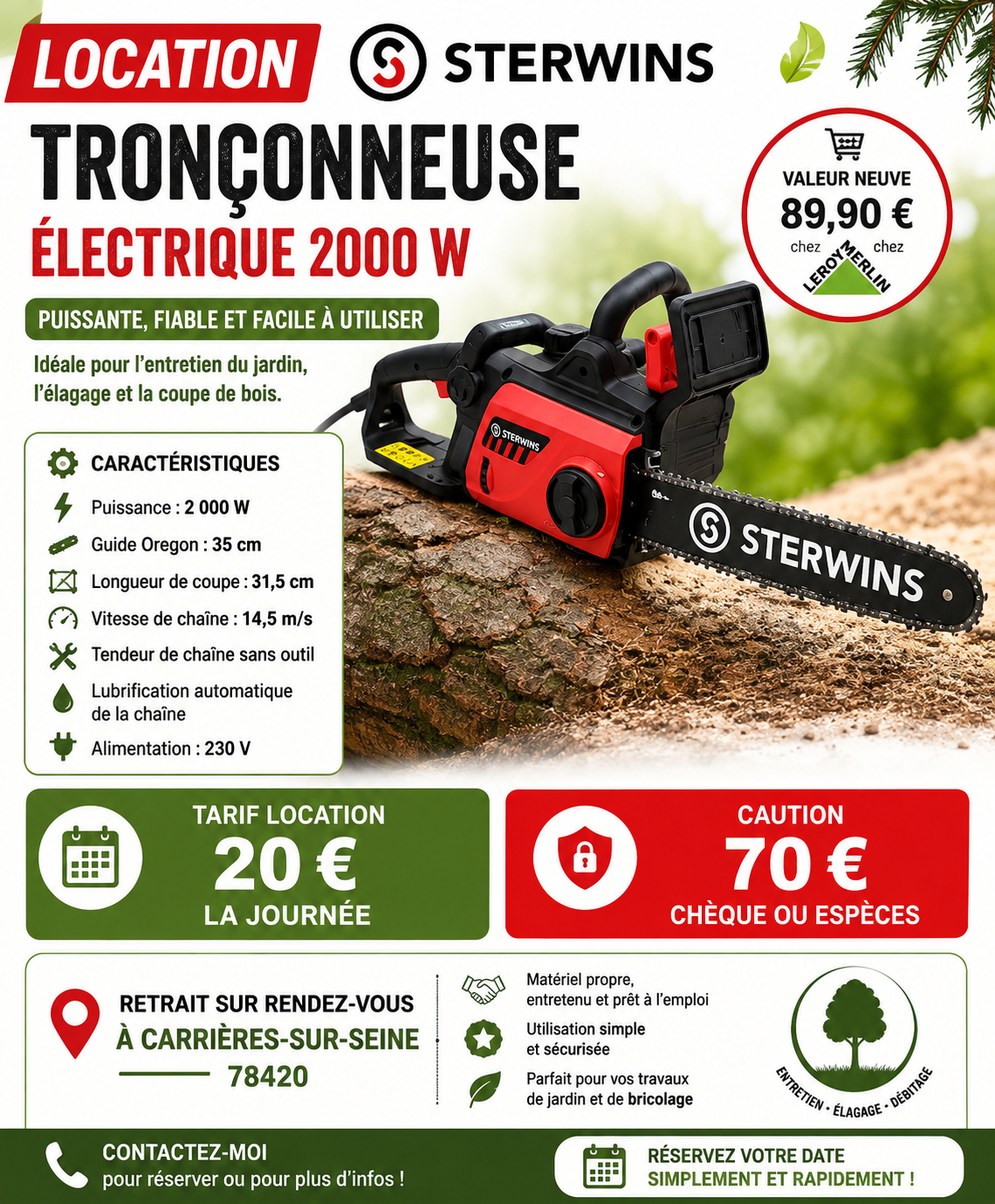 Location tronconneuse