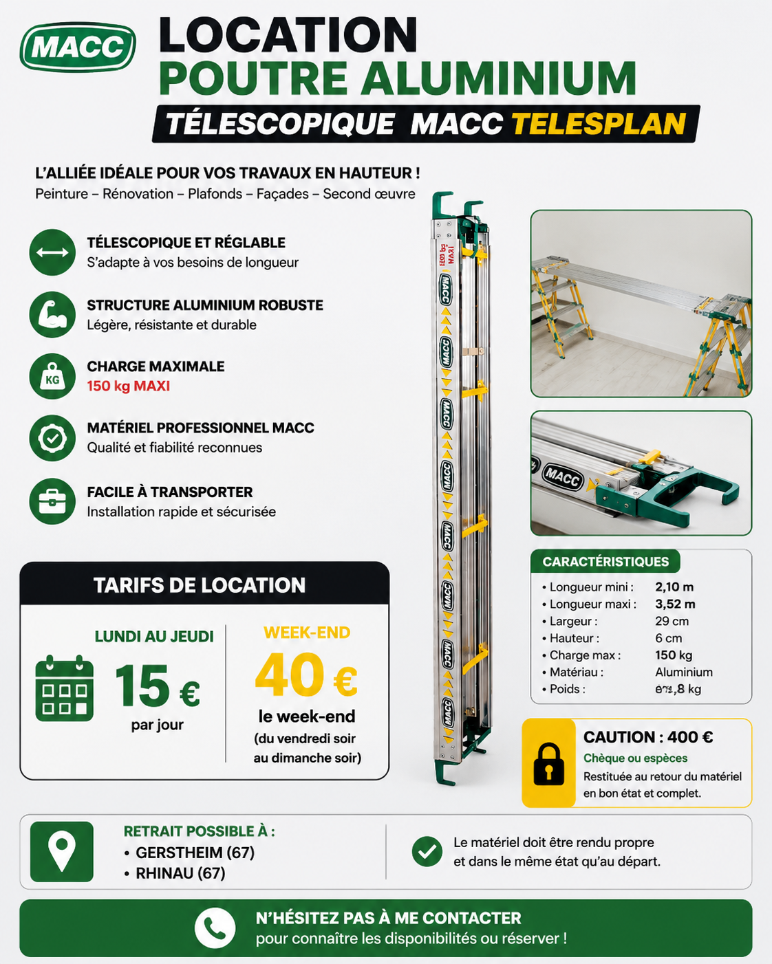 Location materiel professionnel