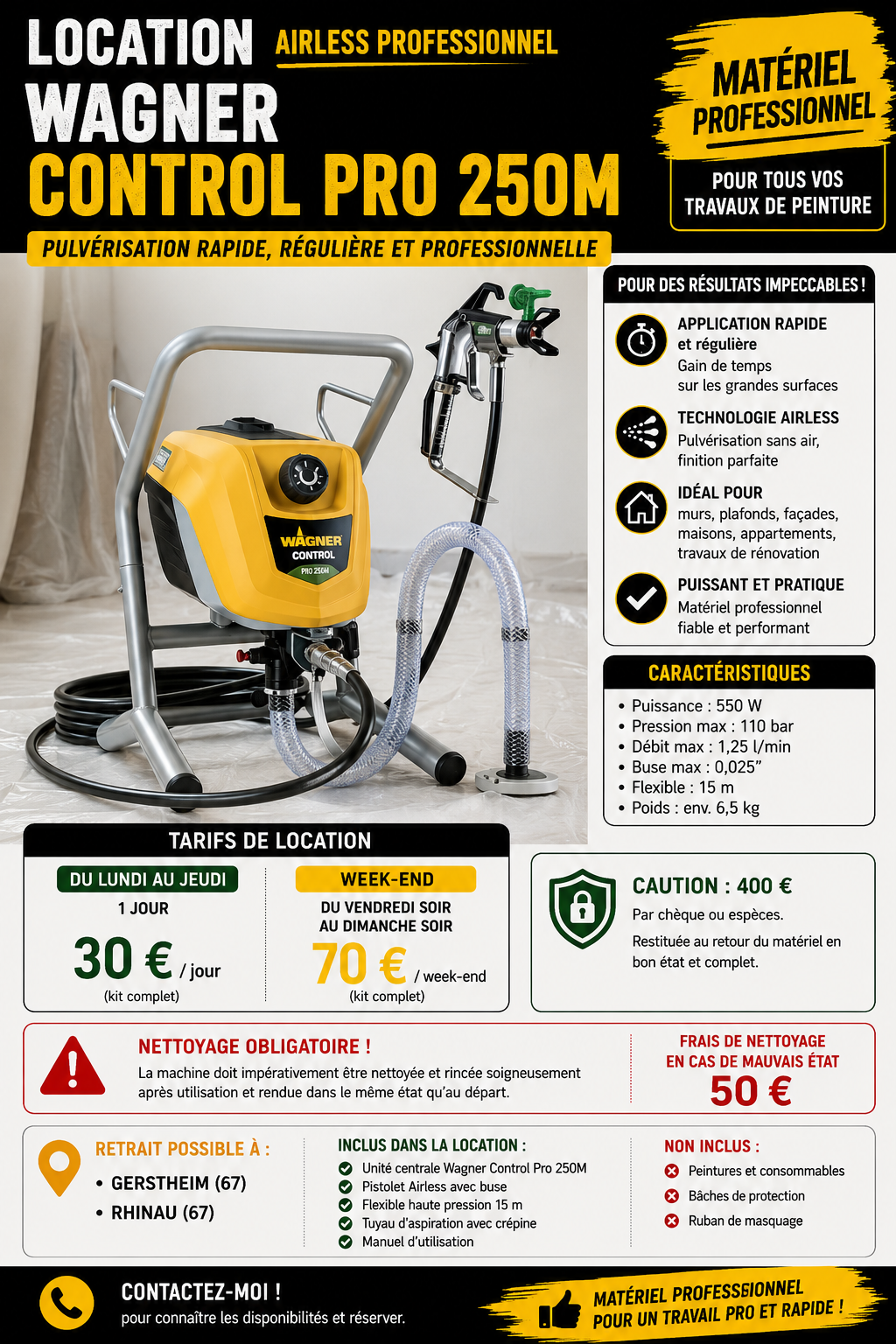 Location pistolet a peinture
