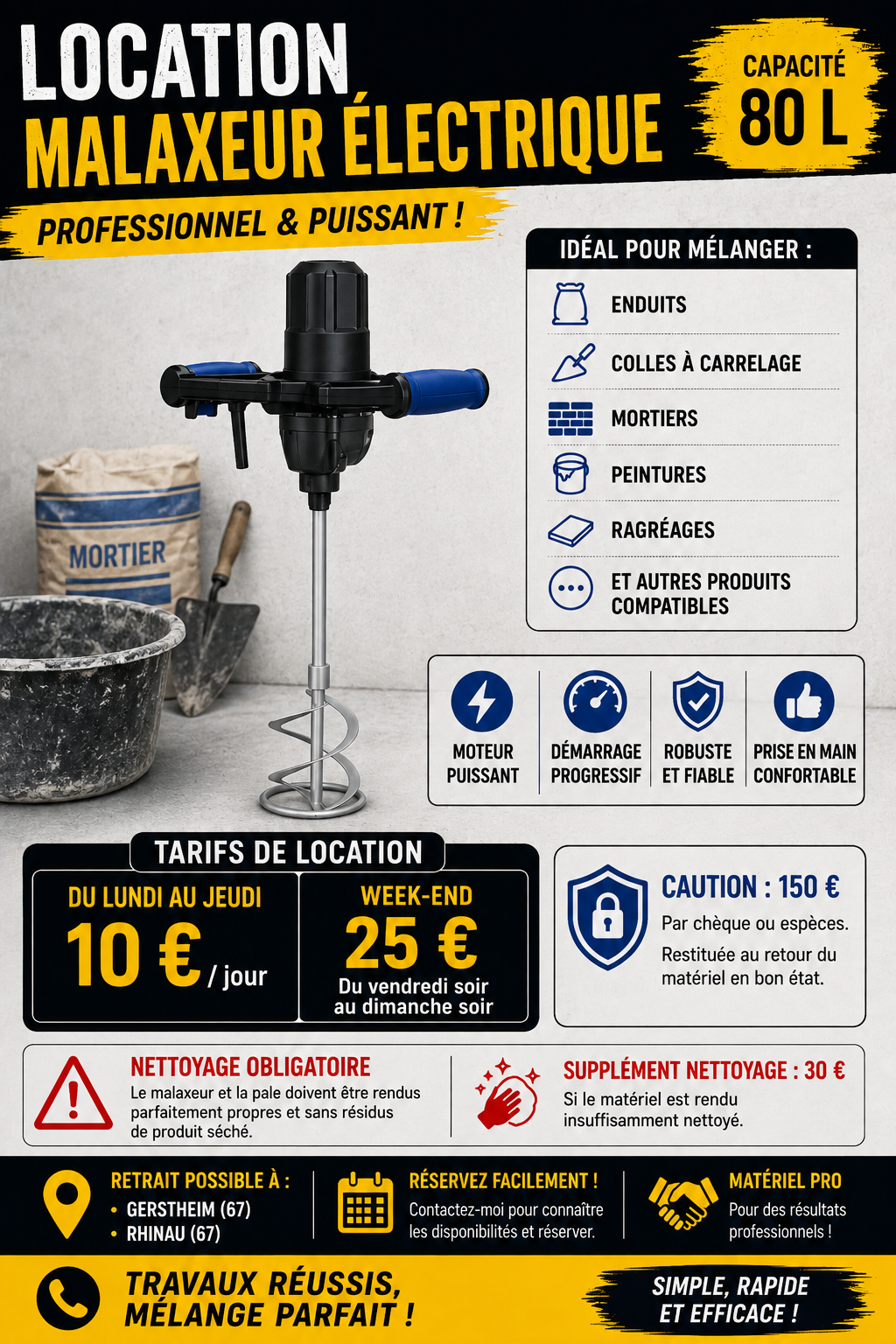 Location malaxeur