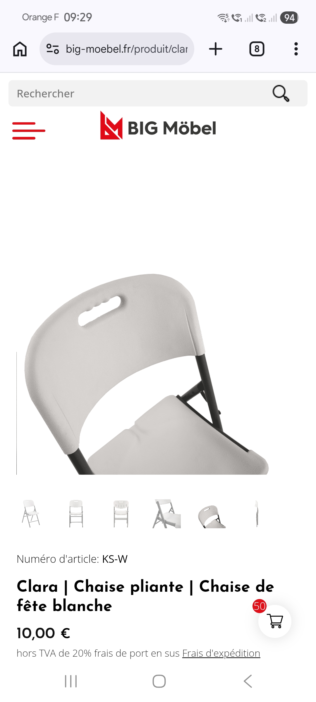 Rental Chaise between individuals (50)