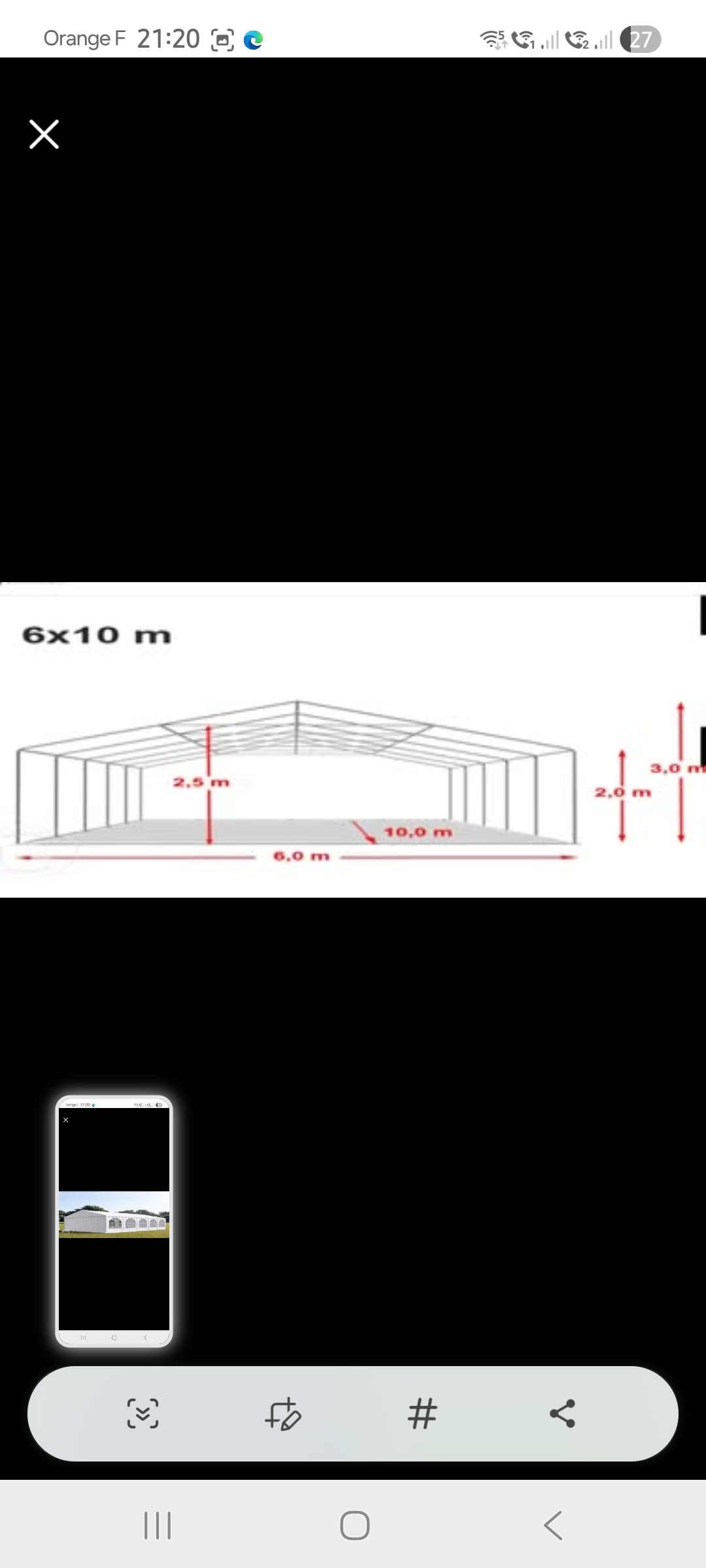 Rental Tente reception between individuals (50)