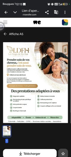 Service coiffure