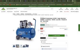 Compresseur air 90L