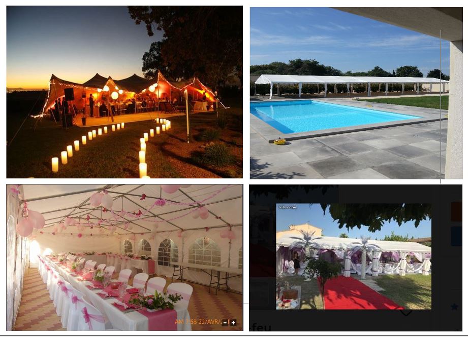 Location tente reception 13 entre particuliers