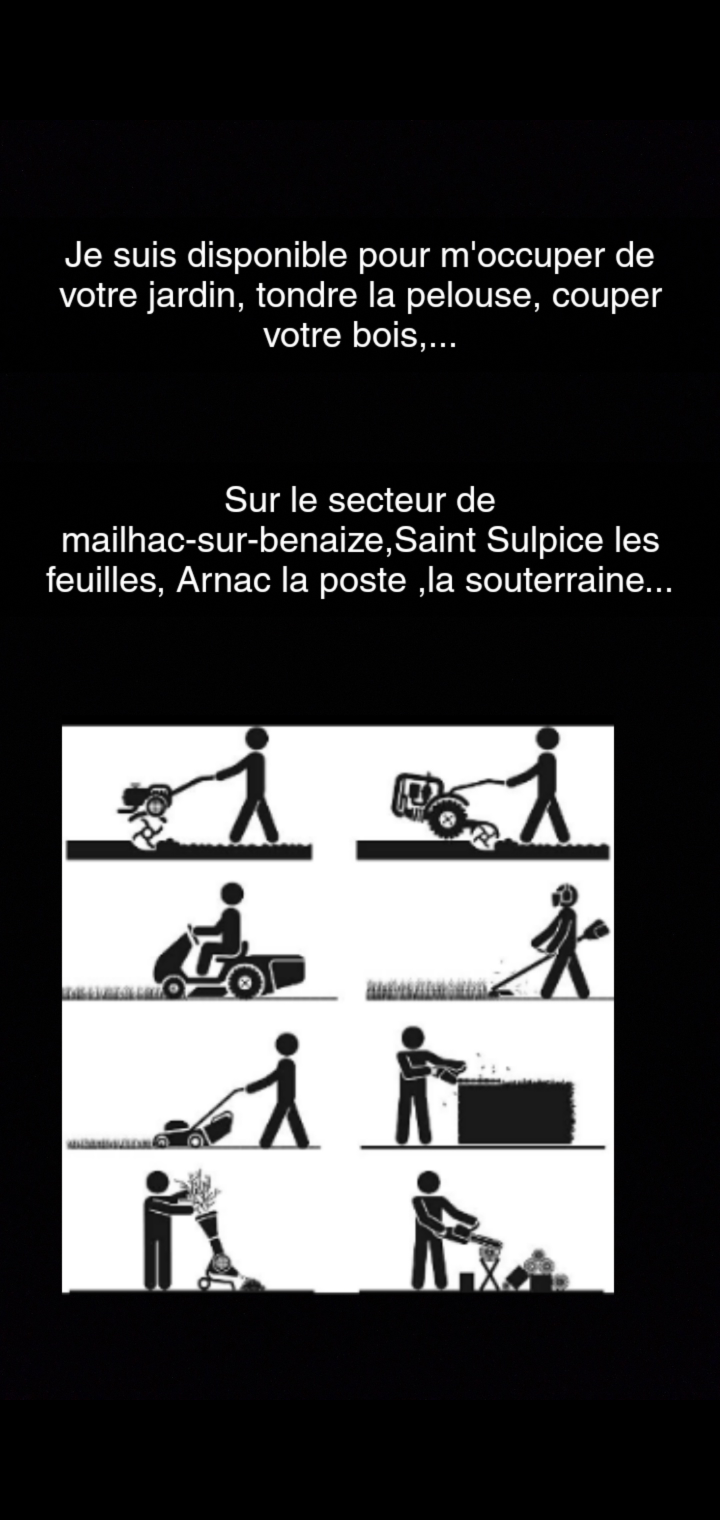 Service tonte de pelouse 87 entre particuliers