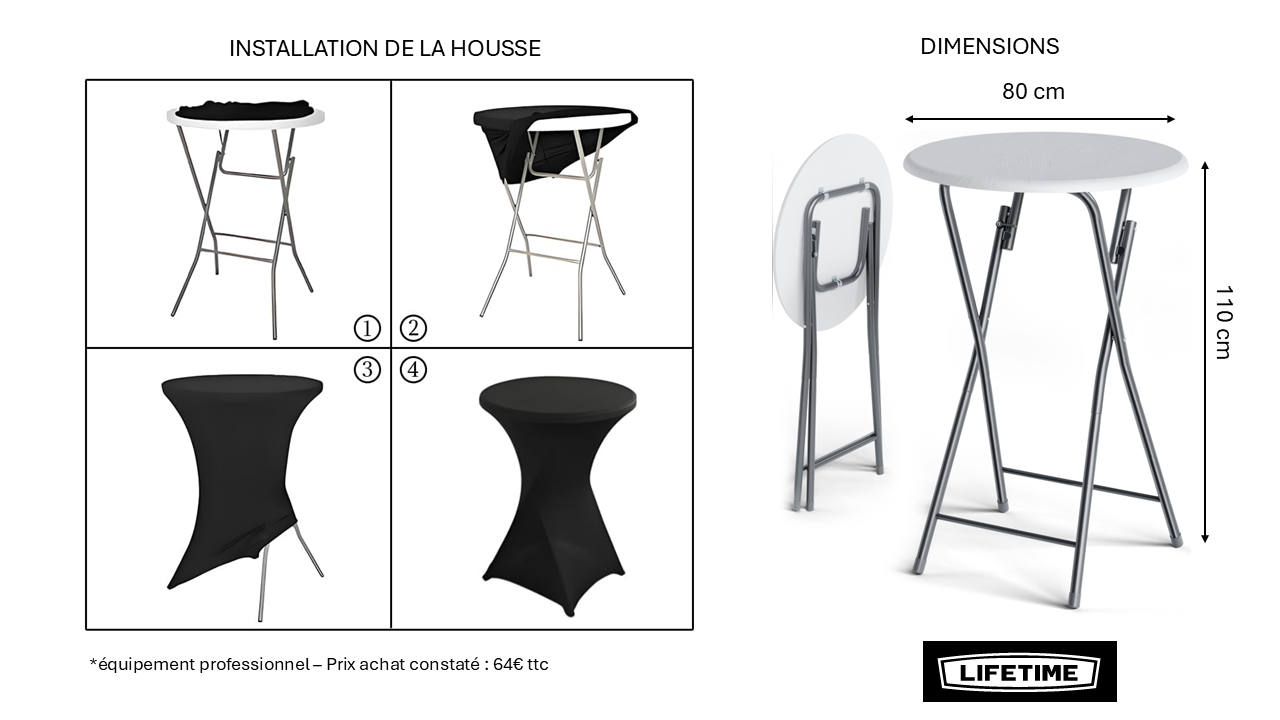 Location table de reception entre particuliers (78)