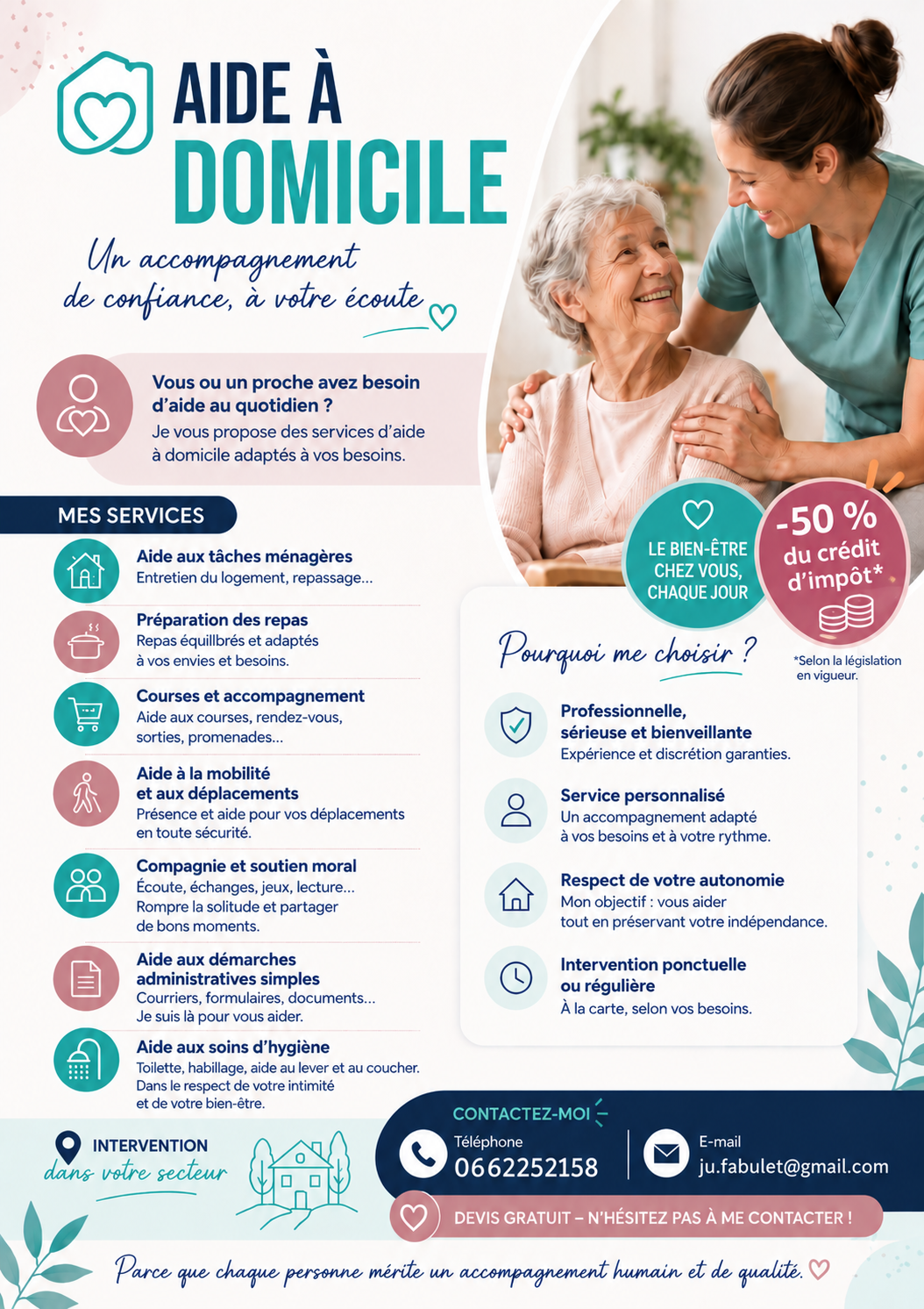 Service Aide aux courses between individuals (76)