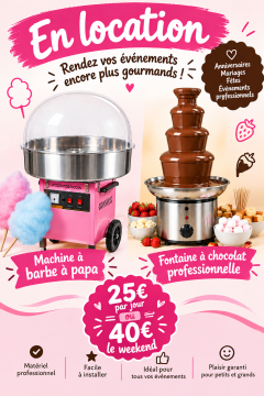 Location machine barbe a papa