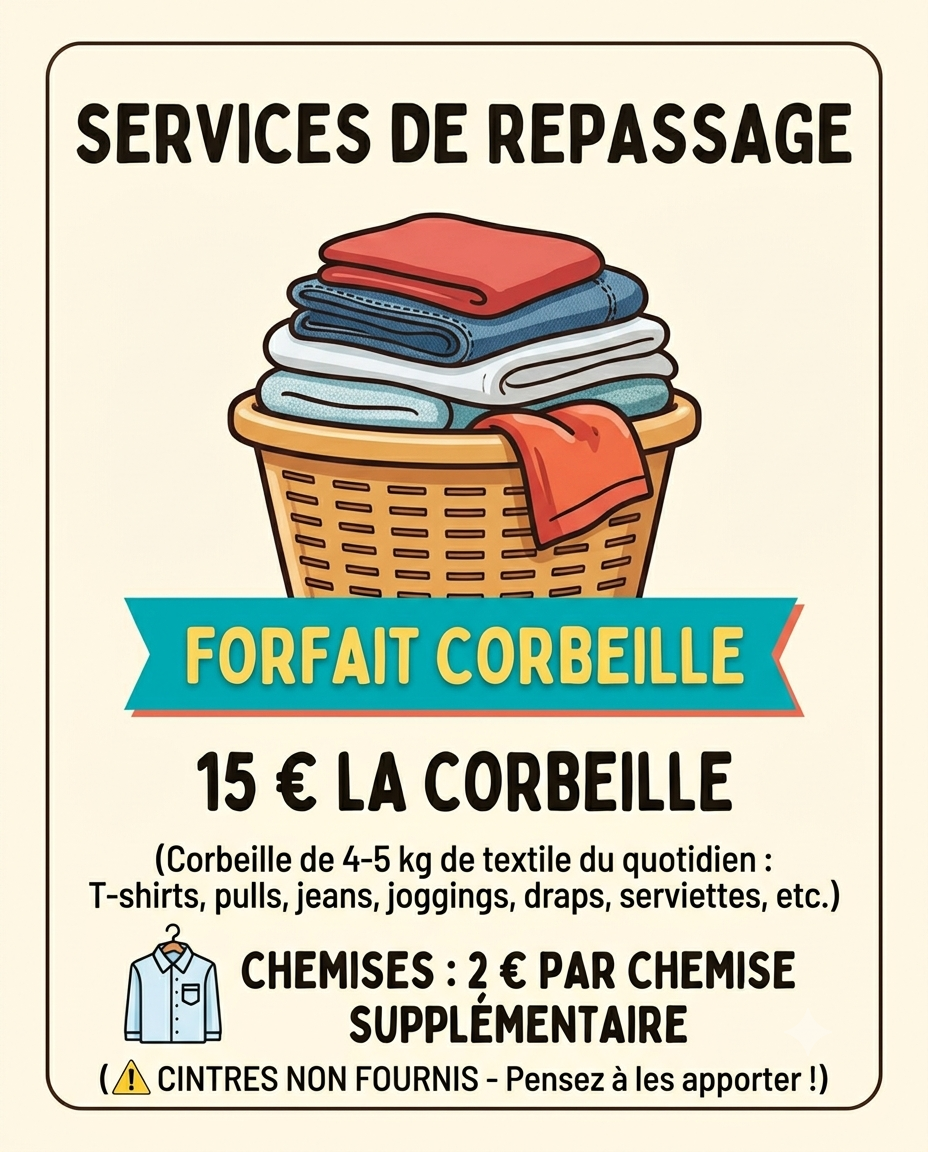 Service repassage 58 entre particuliers
