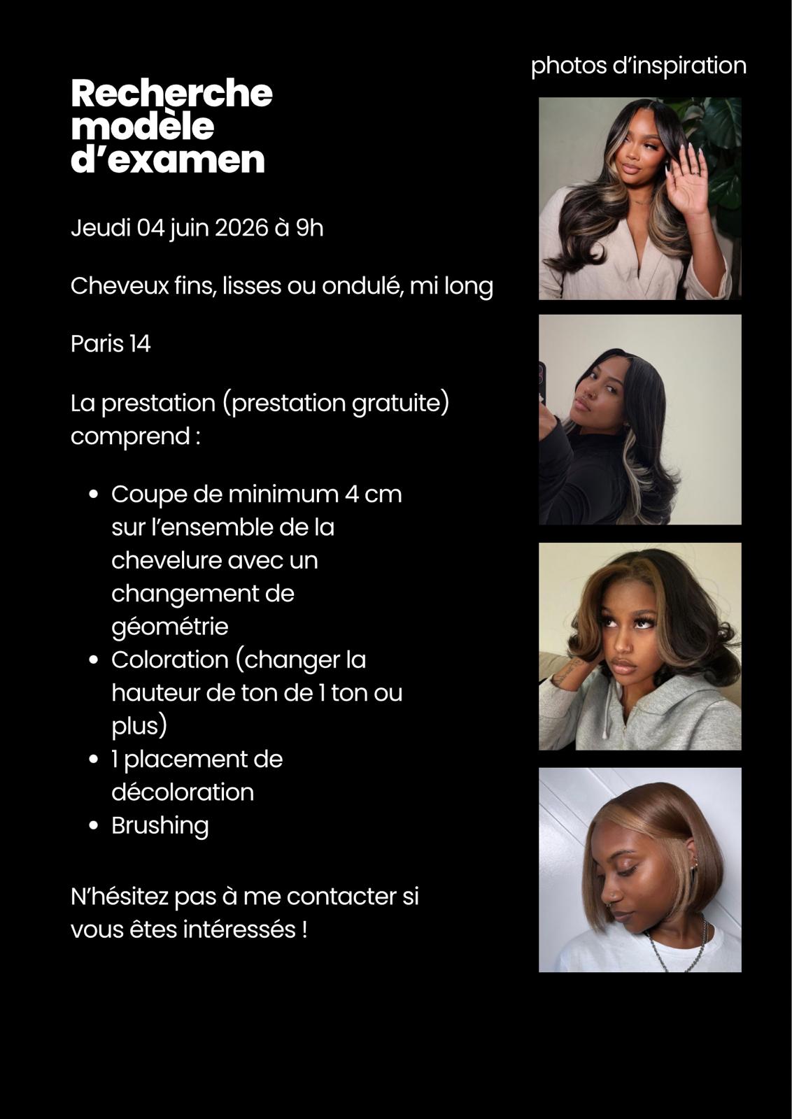 Service coiffure 75 entre particuliers