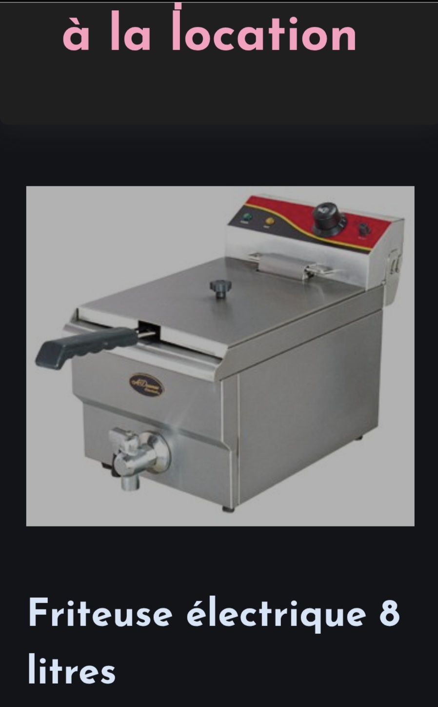 Location friteuse 17 entre particuliers