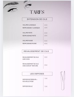 Service : extension de cils